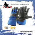 Cuero de cuero oscuro Cuero Mano Seguridad Guante de Trabajo Industrial